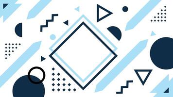 Bold Geometric Layout on White Background vector