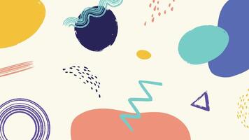 Playful Abstract Layout with Zigzags and Blobs vector
