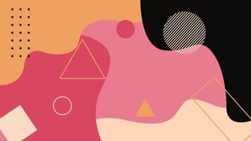 Organic Pink and Orange Abstract Layout Background vector