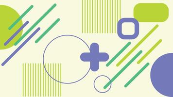 Abstract Minimal Shapes on Cream Background vector