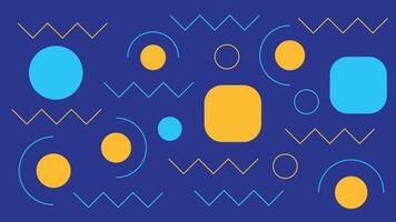 Bright Blue Abstract Background with Rounded vector