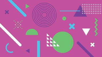 Neon Elements on Pink Background vector