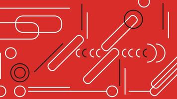 Red Abstract Composition with Lines Background vector