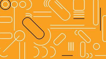Minimal Abstract Design with Lines Shapes Orange vector