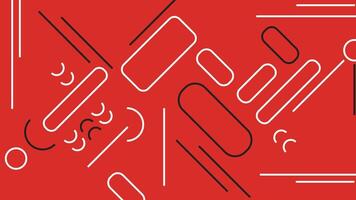 Red Abstract Art with Geometric Lines Background vector