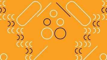 Symmetrical Abstract Composition Orange with Line vector