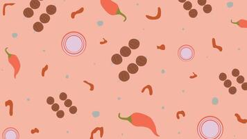 Tomato Kebab and Herb Background vector
