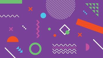 Colorful Abstract Geometry on Purple Background vector