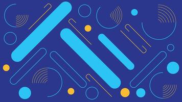 Diagonal Colorful Geometric Lines and Circles vector