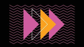 Vivid Directional Arrows with Zigzag Texture vector