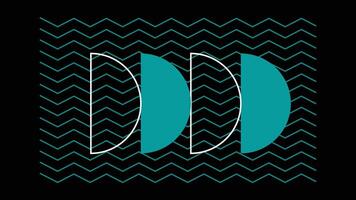 Half Circle Geometry with Blue Background vector