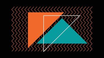 Minimal Triangle Composition with Zigzag Lines vector