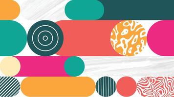 Colorful Geometric Blob Shapes on White vector