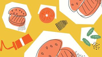 Minimal Burger and Tomato vector