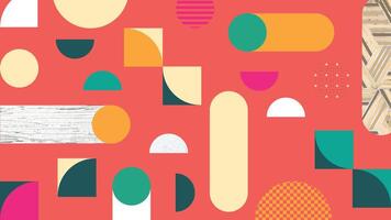Playful Abstract Color Forms Composition vector