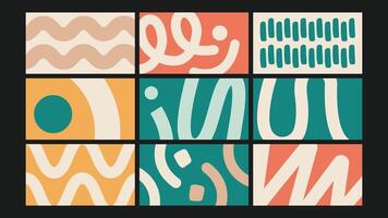 Bold Minimalist Abstract Background Set vector