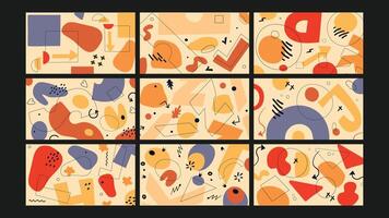 Creative Colorful Digital Design Set vector