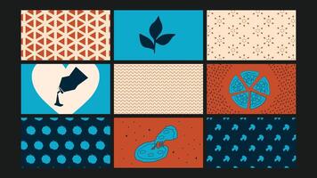 Design Geometric Background Set vector