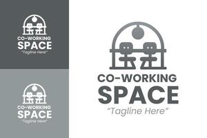 Professional Co-Working Space Logos for Modern Work Environments vector
