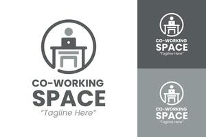 Unique Co-Working Space Logos for Innovative Business Environments vector