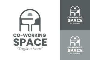 Creative Co-Working Space Logos for Collaborative Work Environments vector