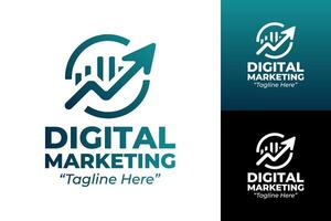 Creative Digital Marketing Strategy with Arrows and Graphs for Professional Branding vector