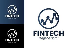 Minimal Fintech Logos for Data-Driven Financial Services and Business Growth vector