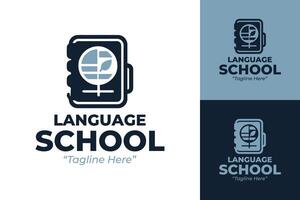 Creative and Professional Language School Logos with Modern Design vector