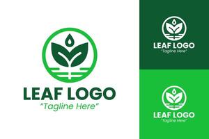 Unique Leaf Logo Design with Fresh Green Color for Business Branding vector