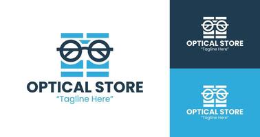 Unique Optical Store Logos with Eyewear and Glasses Concept for Professional Branding vector