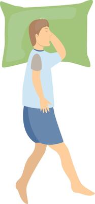 Guy Sleeping Position Illustration in Cartoon Design