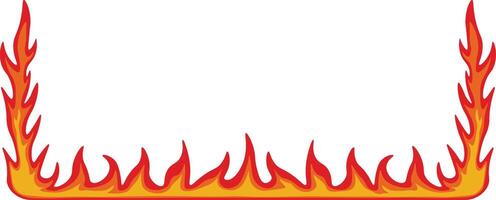 Fire Frame Border on White Background vector