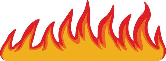 Fire Frame Border Isolated on White Background vector