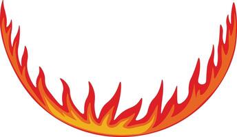 Fire Frame Border. Isolated on White Background vector