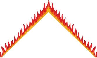 Fire Frame Border. Isolated on White Background. vector