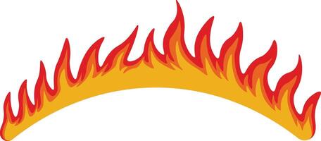 Fire Frame Border in Flat Design vector