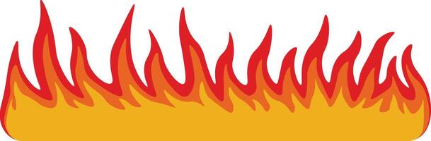 Fire Frame Border in Flat Design. vector