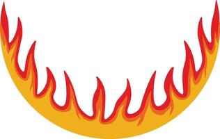 Fire Frame Border with Flat Design vector