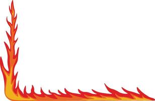 Fire Frame Border with Flat Design. vector