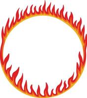 Fire Frame Border with Cartoon Design. vector