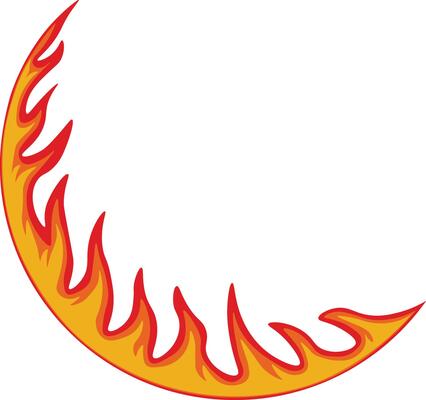 Fire Frame Border in Cartoon Design