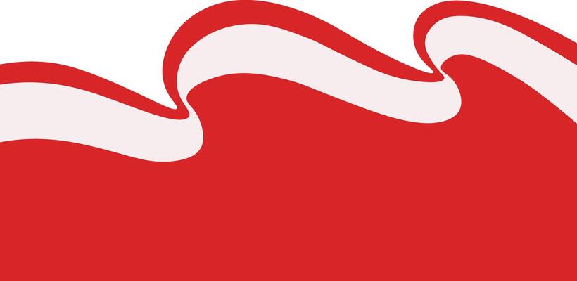 Indonesian Flag Ribbon Border on White Background.