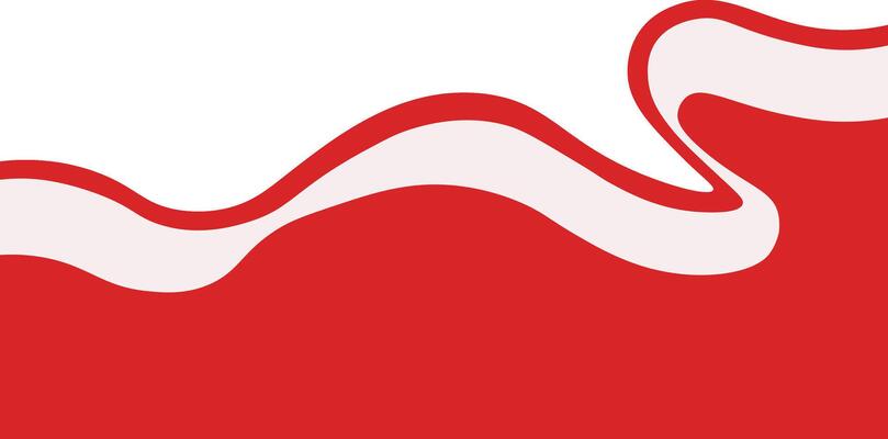 Indonesian Flag Ribbon Border in Cartoon Design.