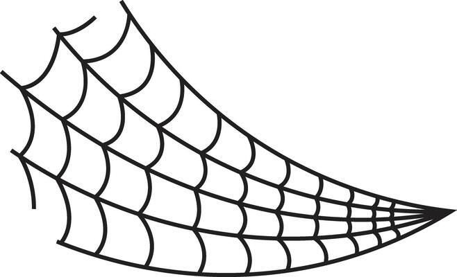 Spider Web Decoration, Isolated on White Background