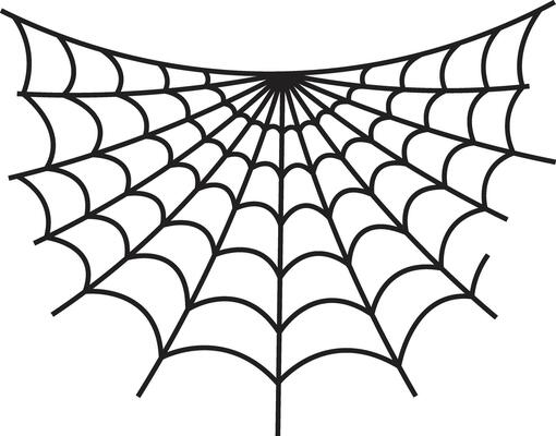 Spider Web Decoration. Isolated on White Background,