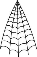 Spider Web Decoration with Flat Design, Isolated on White Background vector
