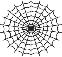 Spider Web Decoration with Flat Design, Isolated on White Background. vector