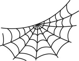 Spider Web Decoration with Flat Design. Isolated on White Background vector
