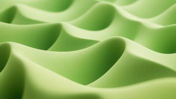 Smooth green wavy surface with seamless undulating patterns creating a futuristic abstract texture perfect for design and background concepts. Background texture with funky vibes photo