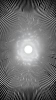 Abstract black and white optical illusion with radiating lines and central white circle creating a mesmerizing visual experience photo